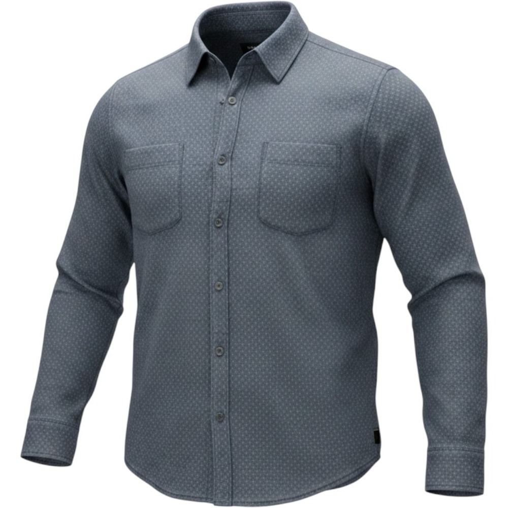 Calvin Klein Jeans Mens Blue Micro‎ Dot Button Down Long Sleeve Shirt Size M